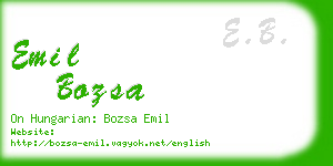 emil bozsa business card